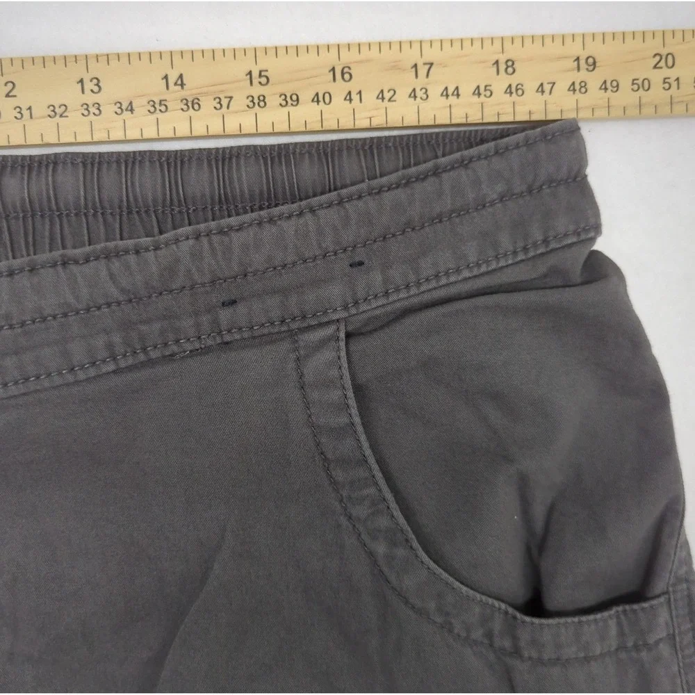 Hollister Cargo Baggy Pants Gray Mens XL Drawstring Parachute Knit